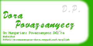 dora povazsanyecz business card